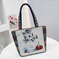 ราคา QNQN Fashion tote bag high end ethnic style womens handbag large capacity womens armpit bag portable outdoor commuting handbag embroidered canvas handbag (23377032399)