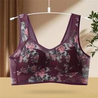 ราคา YIFAFA Plus Size Bra Wireless Bra Summer Thin Traceless Underwear Comfortable Womens Vest style Printed Bra (23816532341)