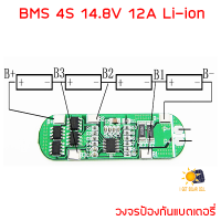 ราคา BMS 4S 14 8V 12A 16 8V 16V PCM PCB Battery Protection Board 18650 Li ion Lithium w Automatic Recove (1159200611)