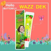 ราคา Wazz dek ยาสีฟันเด็ก ป๋า สันติ มานะดี หมอนอกกะลา ปราศจากฟลูออไรด์ และ SLS Toothpaste for kids ยาสีฟันป๋า (15635082370)