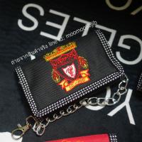 ราคา 3พับ กระเป๋าสตางค์ ปักลายมีโซ่สีเงิน ลายแมนยู ลิเวอร์พูล อาเซนอล เชลซี โซ่เงินทุกใบ (16471390758)