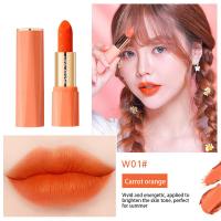 ราคา Bevy เฉดสีฟักทองลิปสติกสีส้มแครอทกันน้ำสีคงทนลิปสติกเนื้อแมทลิปแมทกำมะหยี่อ่อน (22697511530)