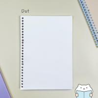 ราคา กระดาษรีฟิล DIY สมุดโน๊ตเติมไส้ Refillable Notebook Refill Paper A4 B5 A5 Grid Dot Line Blank Cornell by mimisplan (20320649944)