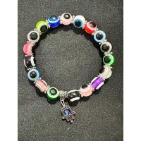 ราคา กำไลข้อมือ Evil Eye ลูกปัด Hamzar Amulet จากตุรกี ลูกปัด 10 มิล ขนาด ข้อมือไม่เกิน 18 cm (21998643631)