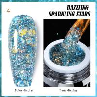 ราคา สีเจลกากเพชร สีทาเล็บเจลกลิตเตอร์ เนื้อแน่น สีเจลกลิตเตอร์ กากเพชรแน่นๆ แบบกระปุก Dazzing (21082895486)