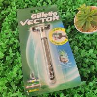 ราคา Gillette Vector มีดโกนหนวด ที่โกนหนวดs ยิลเลตต์ เวคเตอร์ ด้าม พร้อมใบมีด 1 ชิ้น (7459015300)