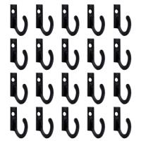 ราคา 20ชิ้นติดผนังตะขอเดี่ยวตะขอเสื้อคลุมตะขอเสื้อและ20ชิ้นสกรูสำหรับแขวนกุญแจตะขอ (15791853541)