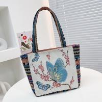 ราคา QNQN Fashion tote bag high end ethnic style womens handbag large capacity womens armpit bag portable outdoor commuting handbag embroidered canvas handbag (23377032396)