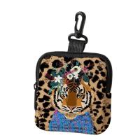 ราคา กระเป๋าสตางค์พิมพ์ลายเสือดาวเสือมินิกระเป๋าใส่เหรียญกันน้ำจาก QUTZZMND กระเป๋าที่ใส่ของมีซิปเท่อเนกประสงค์ (23849554604)