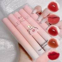 ราคา 5pcs set lipstick matte waterproof lip gloss set lip clay lipstick lipstick matte lip glaze long lasting color lip gloss waterproof moisturizing non fading non sticky cup lipstick (24554599435)