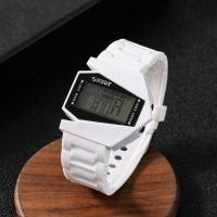 ราคา นาฬิกาไฟ Led ส่องสว่างต่อสู้ทรงสี่เหลี่ยมสำหรับเด็ก Jam Tangan Elektronik นาฬิกานำสมัยชุดกีฬาแฟชั่นบุรุษชายและนักเรียนผู้หญิง (24554643616)