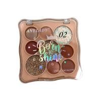 ราคา ส่งจาก กทม ทาตาสีสวย 9 หลุม ANYLADY Born Shine EYESHADOW PALETTE No 921 (20953177592)
