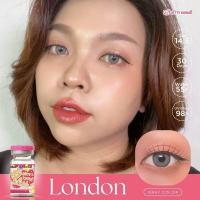 ราคา คอนแทคเลนส์ รุ่น Mini London By kitty kawaii มีสีเทา ตาล Gray Brown By Kitty Kawaii มีค่าสายตา 0 00 7 00 (23461070764)