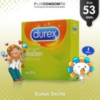 ราคา ถุงยางอนามัย 53 ดูเร็กซ์ เอ็กไซต้า ถุงยาง Durex Excita ผิวไม่เรียบ หนา 0 06 มม 1 กล่อง (609376680)