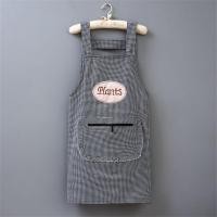 ราคา Kitchen Cleaning Apron Cartoon Household Cooking Baking Cottons Plaid Sleeveless Apron Womens Waterproof Oils Proof Kitchen Apron (24331037490)
