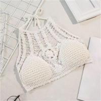 ราคา oobest O เสื้อคล้องคอเสื้อสายเดี่ยวถักสำหรับผู้หญิงเสื้อเกาะอกสั้นเปลือยหลังสายเดี่ยวรูถักโคว์เชต์น้ำหนักเบาเสื้อกล้ามสายเดี่ยวสำหรับผู้หญิง (24413869047)