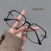 ราคา Fashion Square Polygon Frame Plain Glasses Women Anti Blue Light Oversized Eyewear Trend Metal Frame Optical Computer Eyeglasses (22537432832)