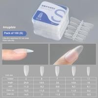 ราคา 120 100pcs Nail Tips Short Full Cover Frosted Press On Fake Nails Ultra thin Almond False Nail Tips Nail Extension Building Manicure Free Of Engraving Grinding Nail Art Tool (22156694588)
