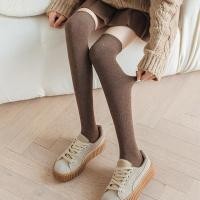 ราคา พร้อมส่งจากไทย ถุงเท้าทอลายข้อยาวเหนือเข่า ถุงเท้ายาวเหนือเข่า ถุงเท้าแฟชั่นสไตส์เกาหลี (21205358098)