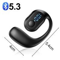 ราคา Fashion Digital Display Ear hook Bluetooth in ear Headphones Wireless Music Game Noise Canceling Earphones Portable Monaural Business Office Call Headset (22067353200)