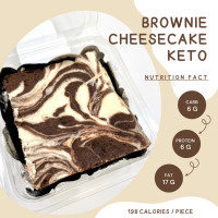 ราคา บราวนี่ชีสเค้กสูตรคีโต Brownie Cheesecake KETO (21927617821)
