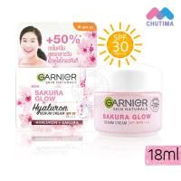 ราคา การ์นิเย่ สกิน แนทเชอรัลส์ ซากุระโกลว์ ไฮยาลูรอน เซรั่ม ครีม Garnier Skin Naturals Sakura Glow Hyaluron Serum Cream 18ml (4742326503)