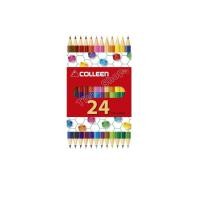 ราคา Colleen สีไม้คอลลีน 787 สองหัว แท่งเหลี่ยม รุ่น 12 แท่ง 24 สี (24316272381)