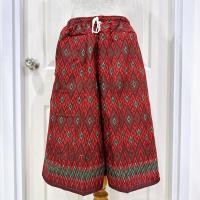 ราคา กางเกงลายไทย กางเกงผ้าถุง กางเกงผ้าถุงลายไทย มีกระเป๋าข้าง สีสวยผ้านิ่มใส่สบาย (23971612632)