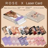 ราคา beautiful station 55pcs box BLACKPINK Laser Card Hd non repetition Album KPOP LOMO Card ROSE Lisa Jennie jisoo Postcard South Korean star postcard Greeting card (23469635079)