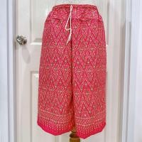 ราคา กางเกงลายไทย กางเกงผ้าถุง กางเกงผ้าถุงลายไทย มีกระเป๋าข้าง สีสวยผ้านิ่มใส่สบาย (23971612635)