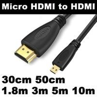 ราคา Micro HDMI to HDMI Cable for GoPro Sony A5100 A6000 A6300 Camera Lenovo Yoga 3 Pro ASUS ZenBook Laptop (11329150617)