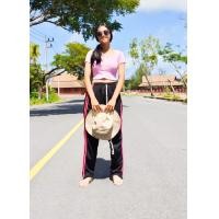 ราคา กางเกงวอร์มขายาวแถบข้าง สีชมพู ผ้าวอร์มใส่สบาย ฟรีไซต์เอว 28 38 สะโพก36 46 กางเกงวอร์มผู้ชาย กางเกงวอร์มผู้หญฺิง (15643882525)