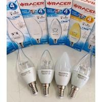 ราคา หลอดไฟขั้ว E14 หลอดจำปาขุ่น ใส หลอดไฟระย้า หลอดเทียน หลอดเปลวเทียน หลอดไฟ LED 4 w ขั้ว E 14 RACER แสงวอร์ม ขาว (20614533159)