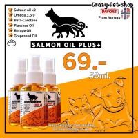 ราคา salmon oil plus น้ำมันปลาแซลมอน 50ml พร้อมหัวฉีด น้ำมันปลาแซลม่อน สำหรับสัตว์เลี้ยง ลูกแมว แม่แมว ลูกสุนัข สนุข (21554516728)