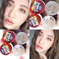 ราคา คอนแทคเลนส์ รุ่น Mini Florida Mini Lamune สีเทา ตาล gray brown มีค่าสายตา 0 00 8 00 (16512931247)