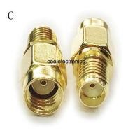 ราคา 2pcs SMA Male Plug to SMA Female RP SMA Male to RP SMA Female RF Adapter Connector (5273358019)