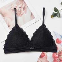 ราคา เสื้อในลูกไม้ สายเดี่ยว B3 บราลูกไม้ ทรงบิกินี่ ตะขอหลัง ฟองน้ำถอดได้ สายยางยืด เสื้อในเก็บทรง ผ้านิ่ม ระบายอากาศ (15535956615)