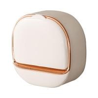 ราคา Aqrau Light Luxury Soap Box Drain Toilet No Punching Shelf Wall Mounted Soap Box With Lid Flip Cover Laundry Soap Box White Bathroom Supplies Soap Dishes (23906445824)