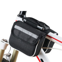 ราคา Universal Bicycle Front Beam Bag Mobile Phone Upper Tube Bag Saddle Bag Bike Mountain Bicycle Accessories (23110613514)