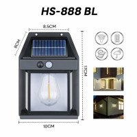 ราคา ไฟติดผนัง LED โซล่าเซลล์ไฟแสงอาทิตย์เซ็นเซอร์ ตรวจจับการเคลื่อนไหว ไฟติดผนัง LED พลังงานแสงอาทิตย์ แบตทน Delin store (24472452699)