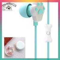 ราคา JIHENGS หูฟังแบบมีสายขนาด3 5มม สำหรับเด็กผู้หญิงหูฟังแบบอินเอียร์รูปอุ้งเท้าแมวน่ารักพร้อมไมค์สเตอริโอสำหรับเล่นเกมหูฟังสำหรับ Samsung Xiaomi (23451516257)