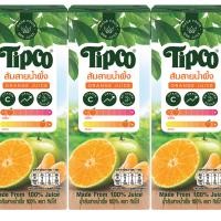 ราคา เเพ็ก3 TIPCO น้ำส้มสายน้ำผึ้ง Sai Namphueng Orange juice 100 ขนาด 200 มล (24559232977)
