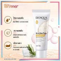 ราคา โฟมล้างหน้ามัน น้ำนมข้าว ล้างหน้า โฟมล้างหน้าเกาหลี โฟมล้างหน้า Bioaqua Rice Raw Pulp Facial Cleansers 100g ล้างหน้ามัน ผิวหน้าสะอาด ดูดีขึ้น 864 (17023829208)