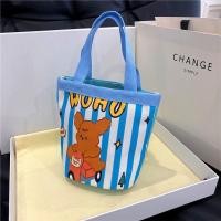 ราคา Hand Graffiti Cartoon Bucket Bag Cute Canvas Material Animal Print Printed Tote Bag Cylinder Handbag Daily Matching (23418659364)