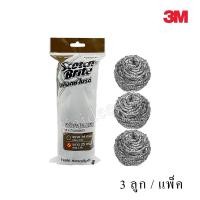 ราคา ฝอยขัดหม้อ3M ฝอยขัดสแตนเลส ขนาดใหญ่25กรัม 3ลูก แพ็ค (17708942959)
