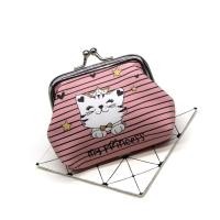 ราคา Kitten Printed Coin Purse Small Fresh Cartoon Student Wallet Womens Coin Bag Childrens Hand Creative Bag (23771849250)