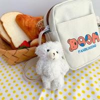 ราคา ELACCENT กระเป๋าโทรศัพท์เซลล์แฟชั่นสะพายพาดลำตัวผ้าใบน่ารักใหม่สำหรับผู้หญิงกระเป๋าสะพายไหล่พิมพ์ลายหมีสีน้ำตาลสีสูงซูเปอร์ไฟสำหรับนักเรียน กระเป๋าสะพายเด็ก ผ้าใบ กระเป๋าสะพายข้างผญ ผ้าใบ (21696144228