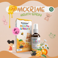 ราคา mckrime mouth spray 20 ml แม็คไครม์ เม้าท์ สเปรย์ สเปรย์พ่นคอสำหรับเด็ก รสส้ม 10258 (19720382993)