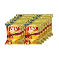 ราคา เลย์ ร็อค มันฝรั่งทอดกรอบ แผ่นหยัก รสหมึกย่างฮอตชิลลี่ 13 x 12 (676478577)