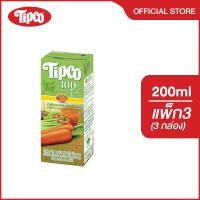ราคา เเพ็ก3 TIPCO น้ำผักรวมผสมน้ำผลไม้รวม Mixed Vegetable Mixed Fruit 100 ขนาด 200 ml (23683533427)